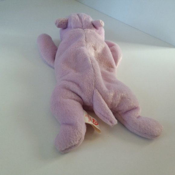 Vintage House Hippo Happy Retired Beanie Baby Ty Plush Stuffed Animal 1993, 9.5" - Picture 2 of 5